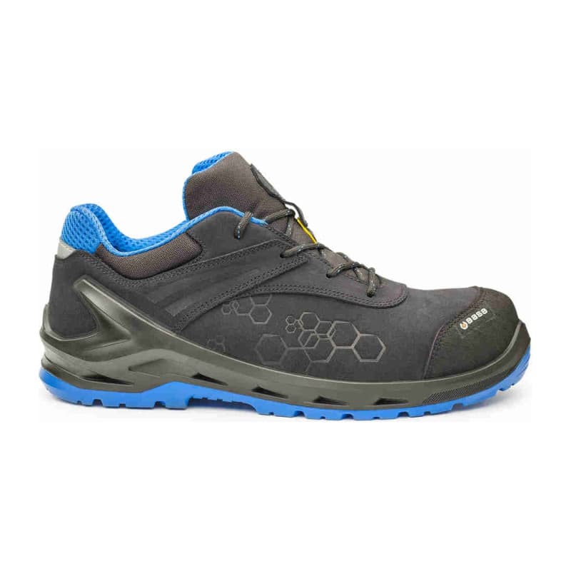 Base - Baskets de sécurité basses en cuir Nabuteck noir et bleu I-ROBOX S3 - 35 - Noir / Bleu