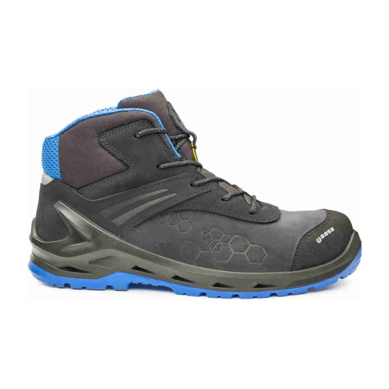 Base - Baskets de sécurité hautes en cuir Nabuteck noir et bleu I-ROBOX TOP S3 - 35 - Noir / Bleu