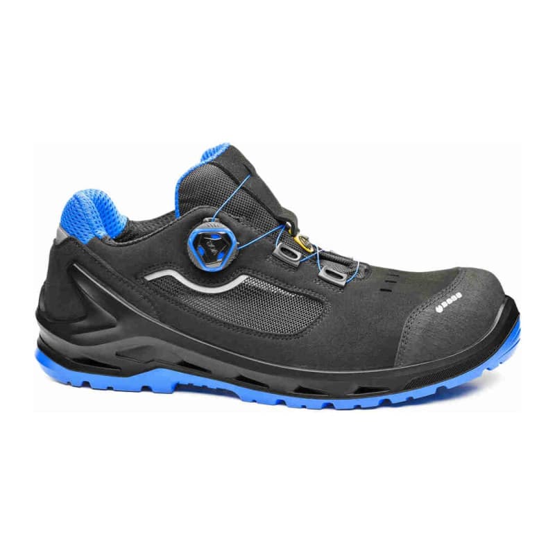 Base - Chaussures de sécurité basses en tissu technique noir et bleu I-CODE S1P - 35 - Noir / Bleu