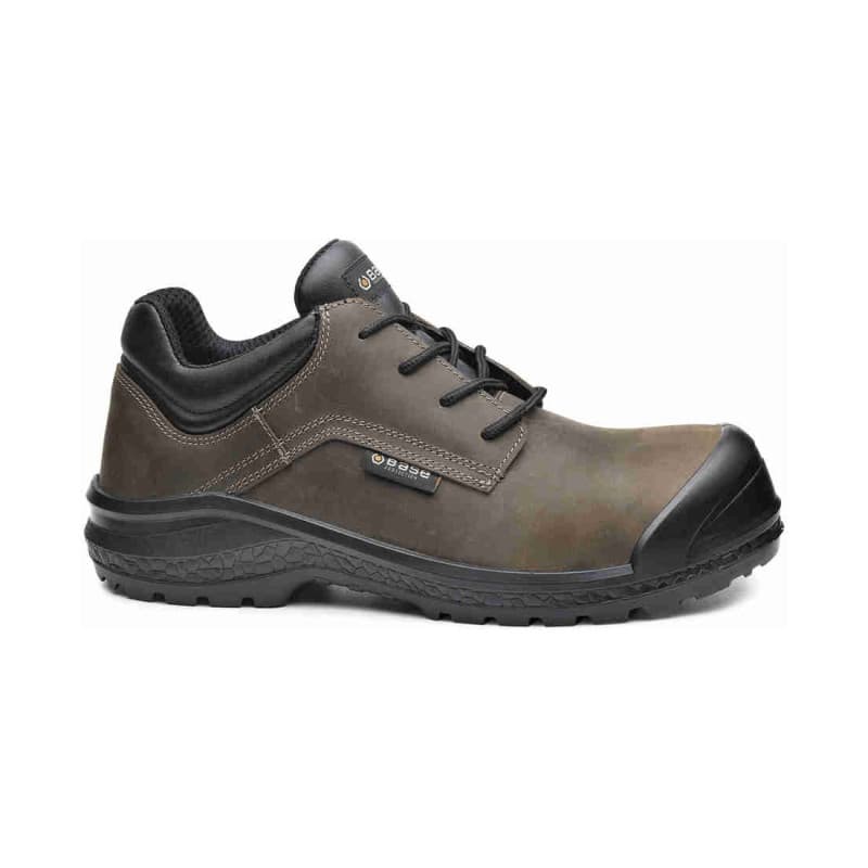 Base - Chaussures de sécurité basses en cuir marron et noir BE-BROWNY S3 - 36 - Marron / Noir