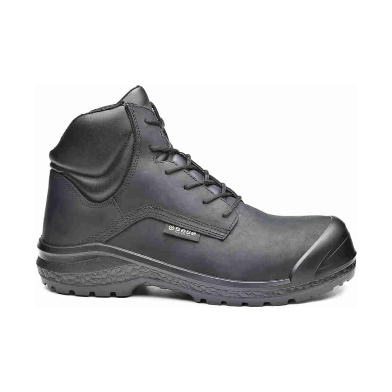 Base - Chaussures de sécurité hautes en cuir noir BE-JETTY TOP S3 - 36 - Noir