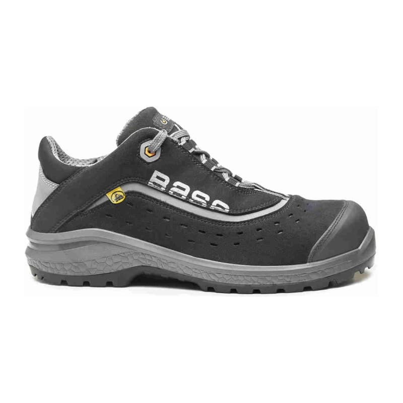 Base - Chaussures de sécurité basses en tissu technique noir et gris BE-STYLE S1P - 36 - Noir / Gris