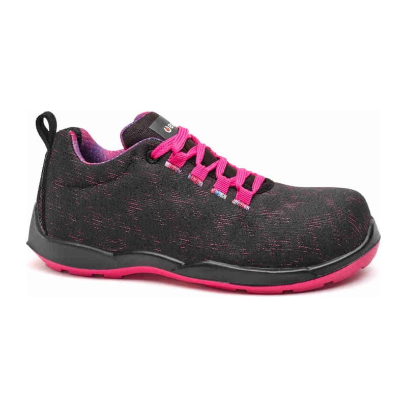 Base - Chaussures de sécurité basses pour femmes en tissu technique noir et rose VIOLET S3 - 35 - Noir / Rose