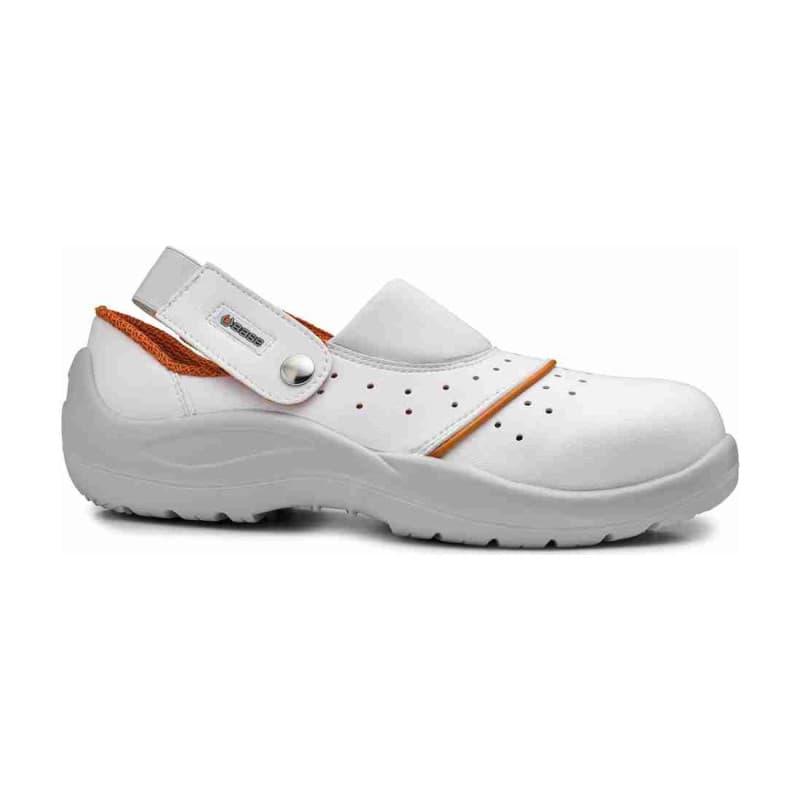 Base - Chaussures de sécurité basses en microfibre blanc et orange OSMIO SB - 35 - Blanc / Orange