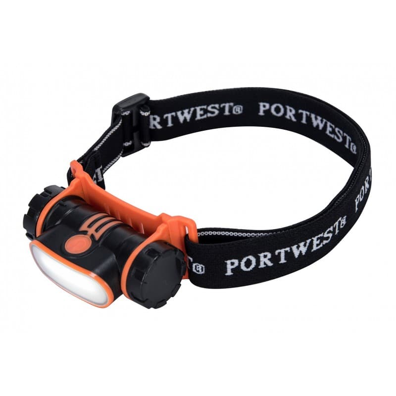 Portwest - Lampe frontale rechargeable par câble USB-C inclus 150 lumens - Unique - Noir