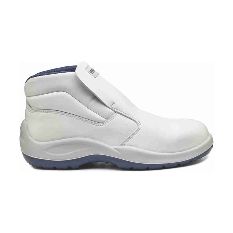 Base - Chaussures de sécurité hautes en microfibre blanc et bleu VANADIO S2 - 35 - Blanc / Bleu