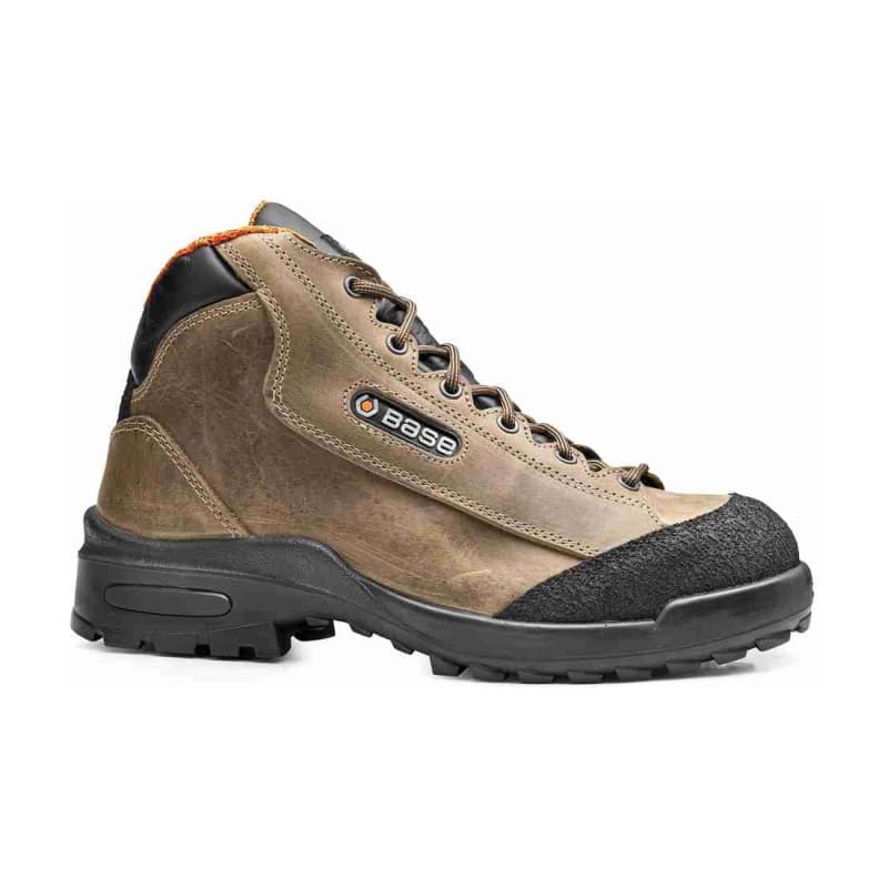 Base - Chaussures de sécurité hautes en cuir marron et noir GELDOF S3 - 39 - Marron / Noir