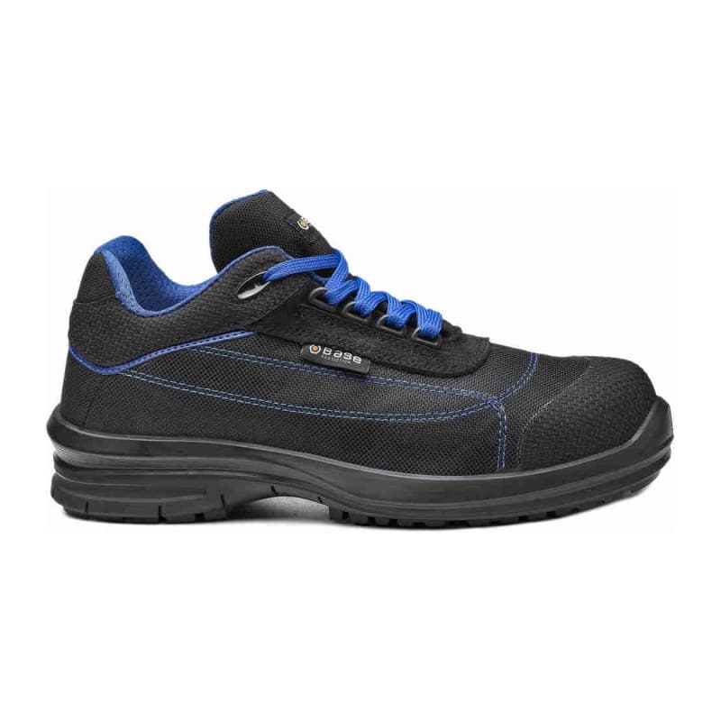 Base - Chaussures de sécurité basses en tissu technique noir et bleu PULSAR S1P - 36 - Noir / Bleu