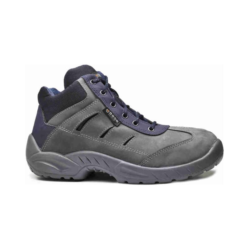 Base - Chaussures de sécurité hautes en cuir nubuck gris et bleu GREENWICH S3 - 36 - Gris / Bleu