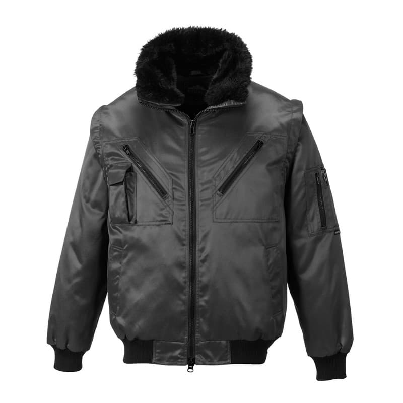 Portwest - Blouson pilote avec manches amovibles - 4XL - Noir