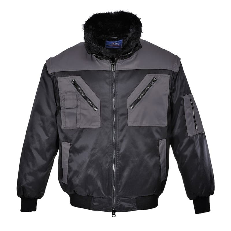 Portwest - Blouson pilote bicolore - L - Bleu Marine