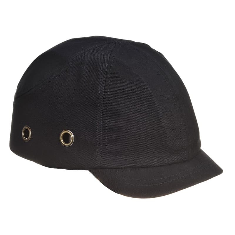 Portwest - Casquette anti-heurts avec visière courte 100% coton - Unique - Noir