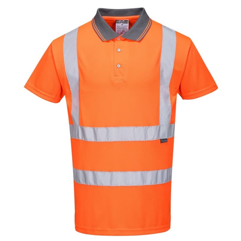 Portwest - Polo manches courtes haute visibilité norme RIS-3279-TOM 2 - 4XL - Orange