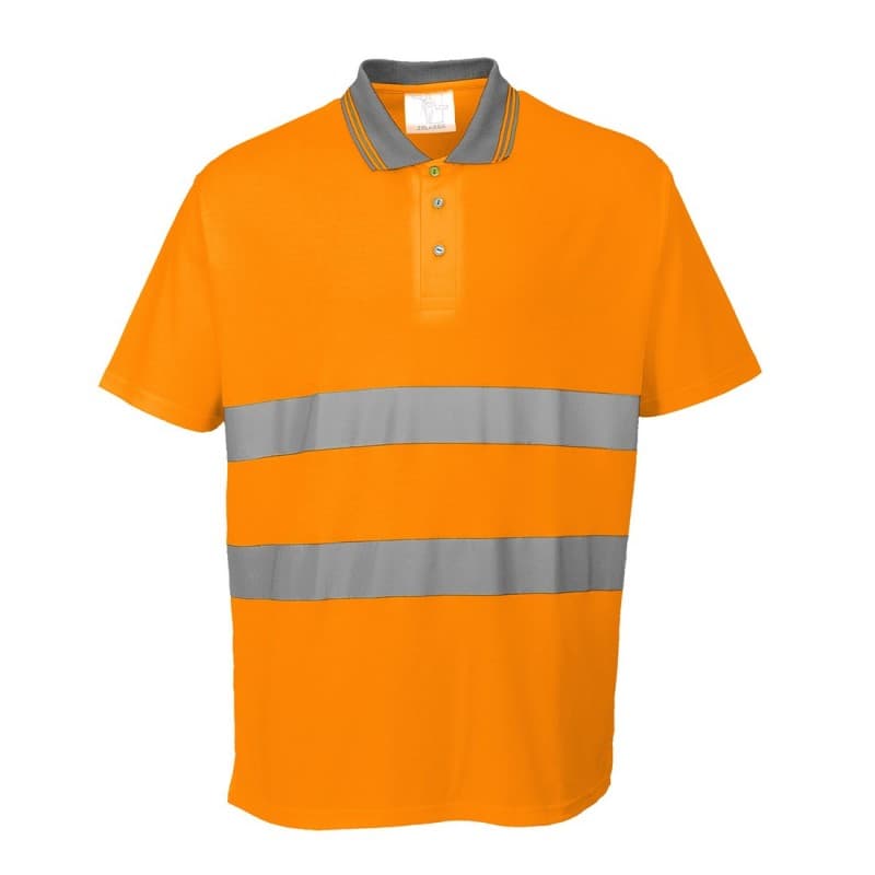 Portwest - Polo manches courtes en poly-coton COMFORT haute visibilité classe 2 - 4XL - Orange