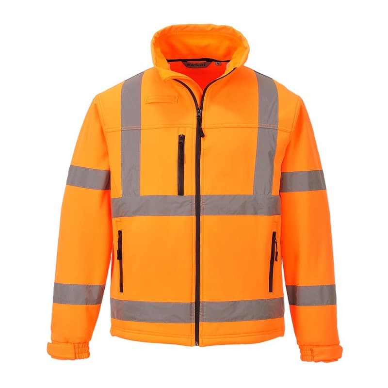 Portwest - Veste softshell 3 couches CLASSIC haute visibilité classe 3 - L - Orange