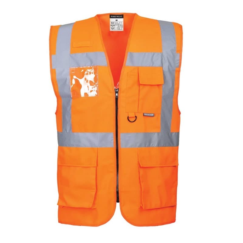 Portwest - Gilet de sécurité sans manches EXECUTIVE BERLIN haute visibilité classe 2 - 4XL - Orange