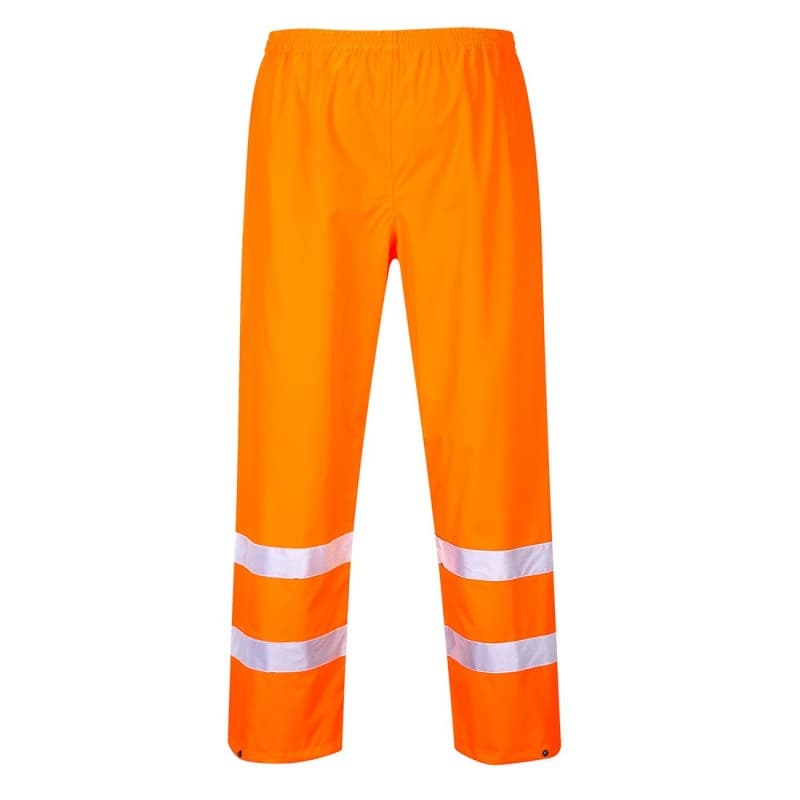 Portwest - Pantalon de travail imperméable TRAFFIC haute visibilité classe 2 - L - Orange