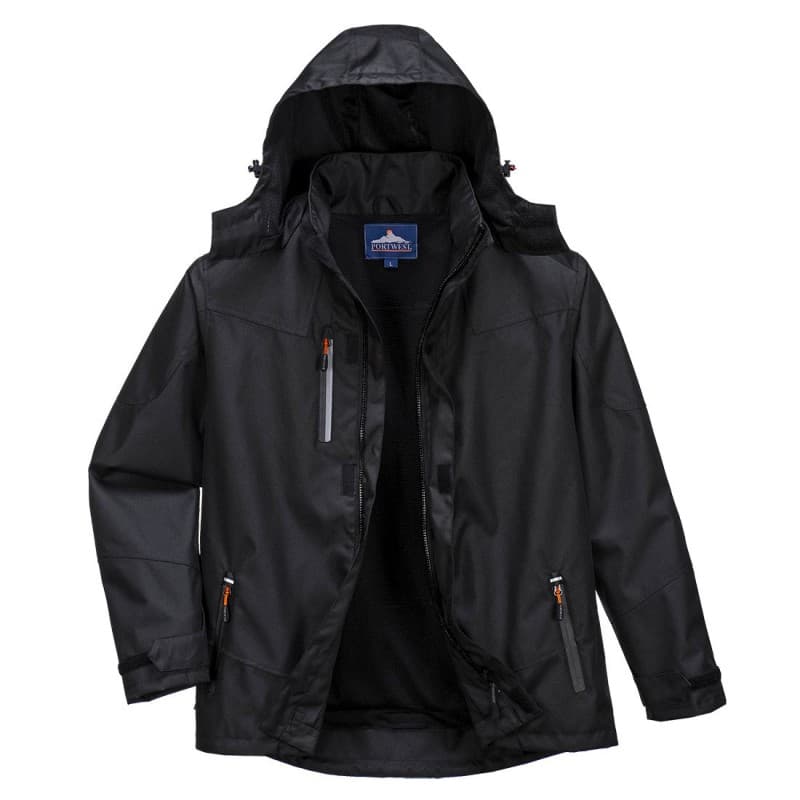 Portwest - Veste de pluie CLASSIC imperméable longue - 4XL - Noir