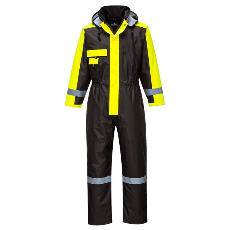 Portwest - Combinaison de travail spéciale hiver totalement imperméable et chaude jusqu'à -36°C - L - Noir