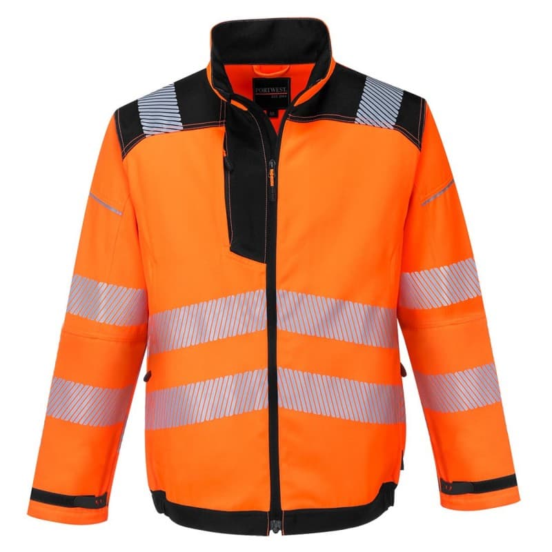 Portwest - Veste de travail design contemporain PW3 haute visibilité classe 3 - L - Orange / Noir