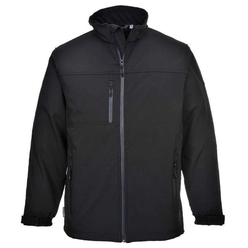 Portwest - Blouson de travail 3 couches déperlant et coupe vent avec doublure en micro-polaire - 4XL - Noir