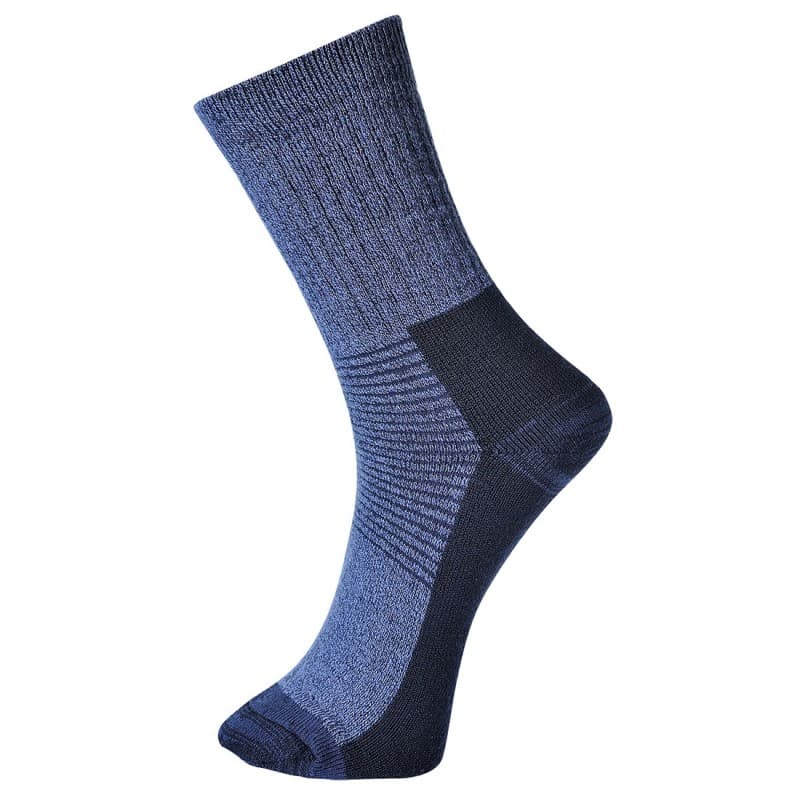 Portwest - Chaussettes thermiques hauteur 25cm - 39-43 - Bleu