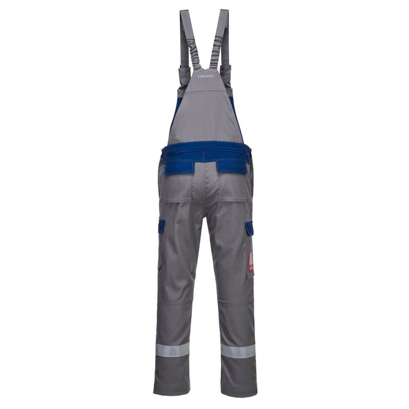 Portwest - Cotte à bretelles résistante à la flamme bicolore en Bizflame Ultra - L - Gris