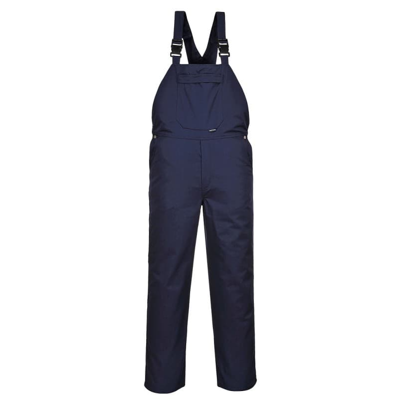 Portwest - Cotte à bretelles avec ceinture semi-élastiquée Burnley en poly-coton - L - Bleu Marine