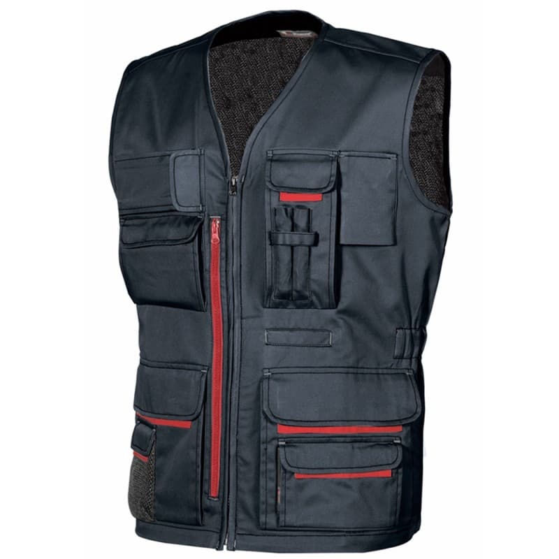 U-Power - Gilet de travail sans manches multi poches bleu foncé FUN - S - Bleu Foncé