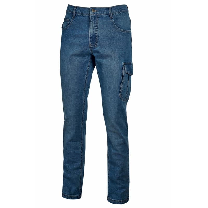 U-Power - Pantalon de travail jean bleu Stretch et Slim JAM - S - Bleu