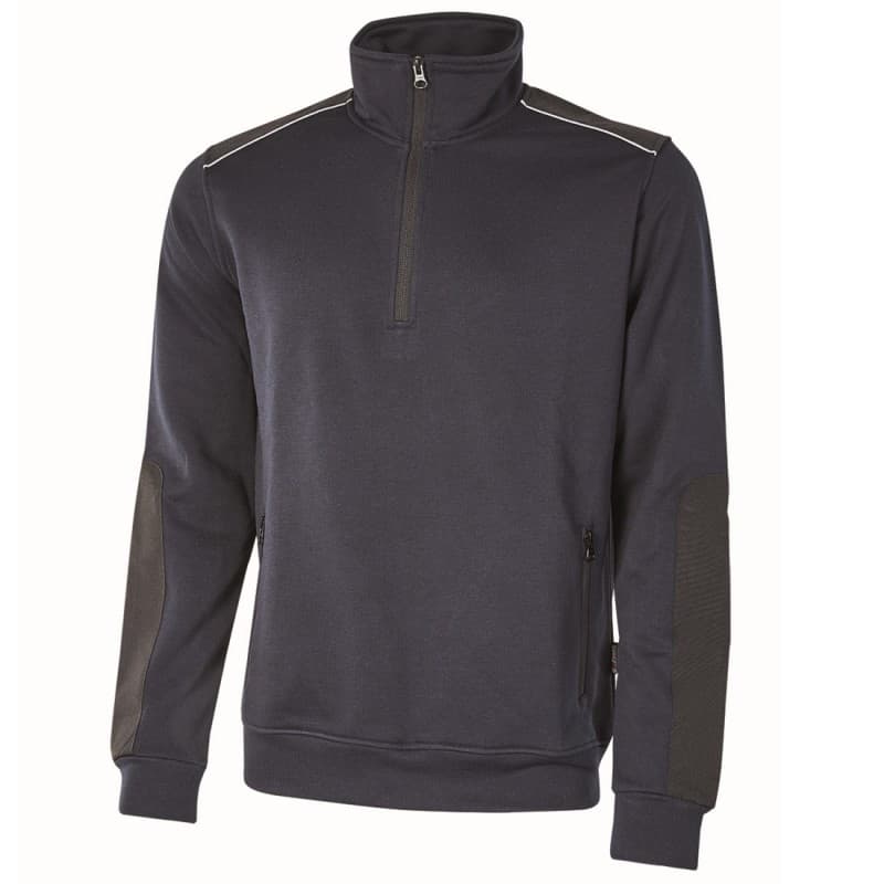 U-Power - Sweat-shirt bleu foncé semi zippé CUSHY - S - Bleu Foncé