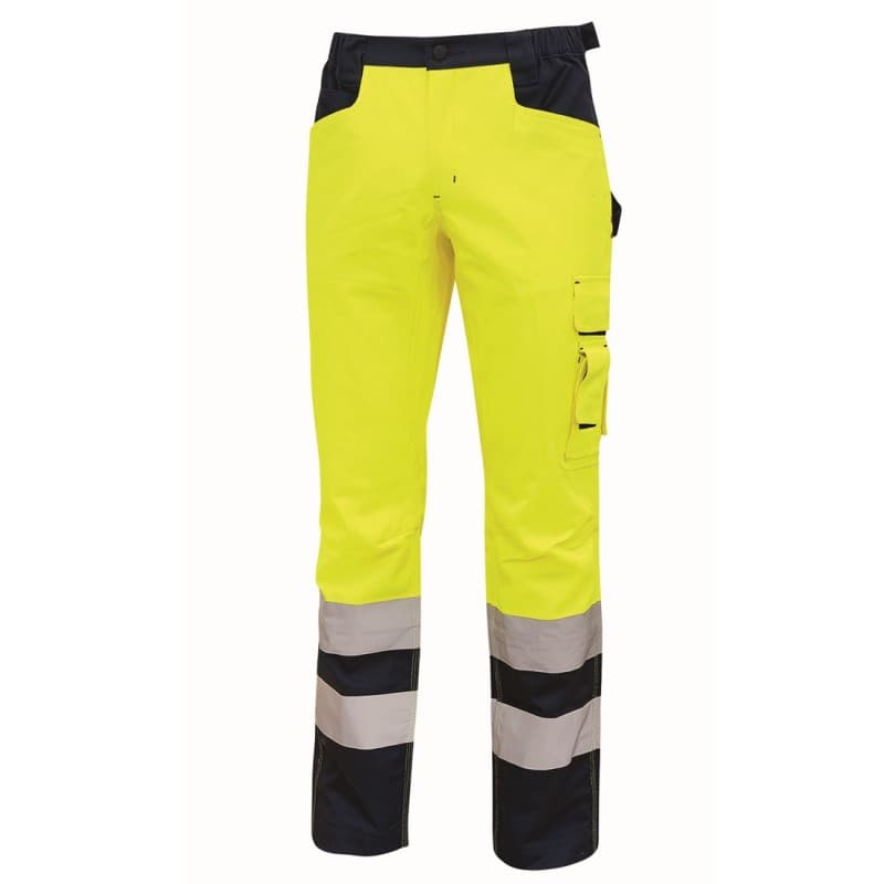 U-Power - Pantalon de travail jaune haute visibilité BEACON - S - Jaune