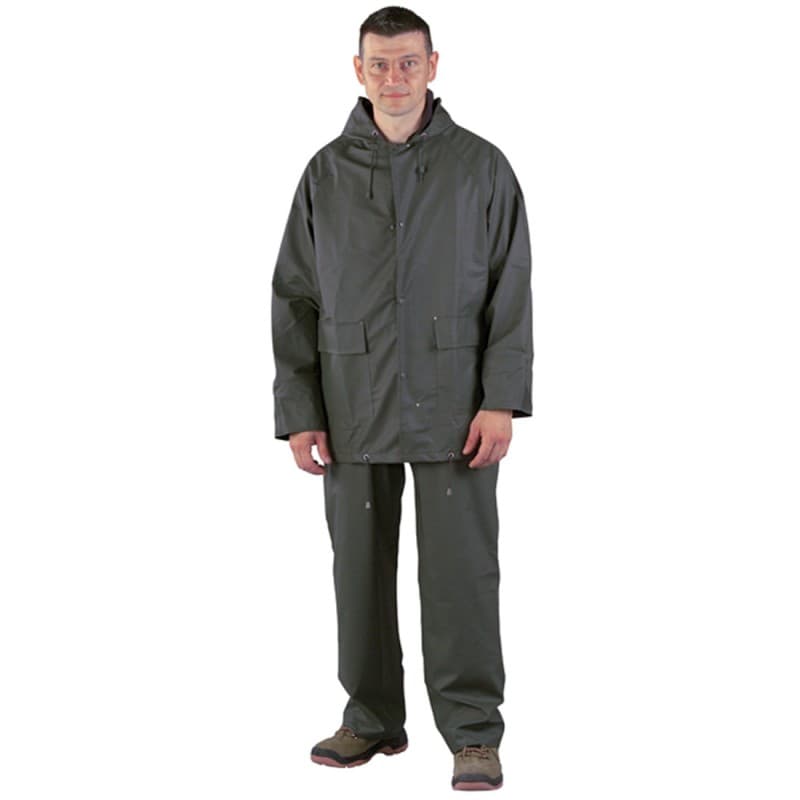 Coverguard - Ensemble de pluie vert en PU (Pack de 10) - M - Vert
