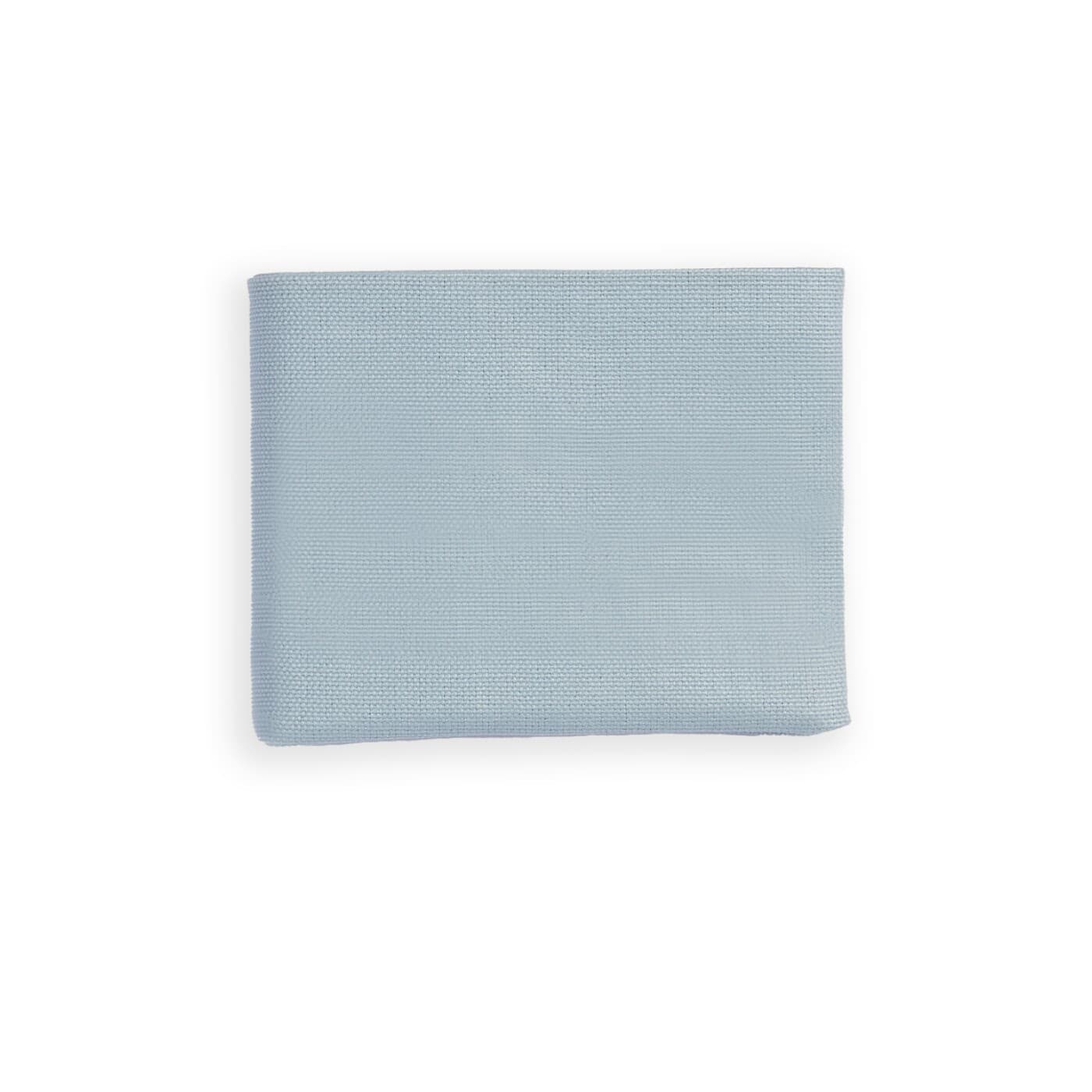 Portefeuille simple avec porte-monnaie en toile Bleu-ciel et cuir