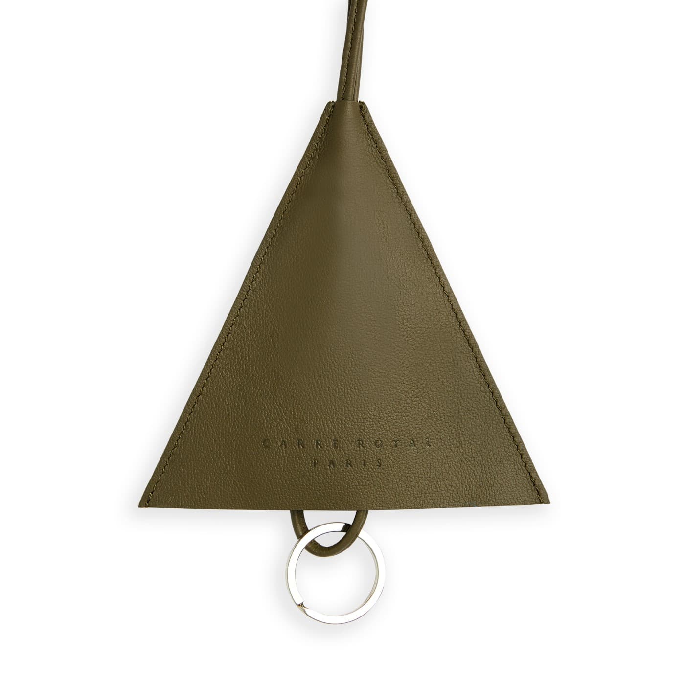 Porte-clés en cuir Kaki