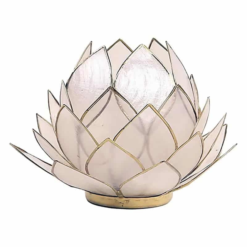 Bougeoir Lotus Capiz naturel