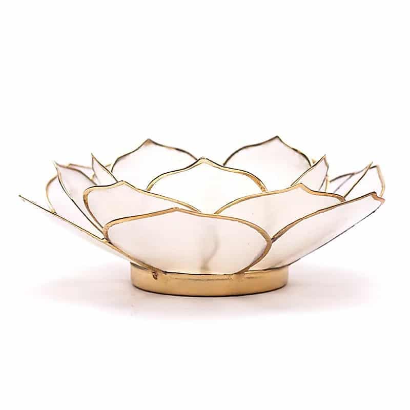 Bougeoir Pétale Lotus naturel