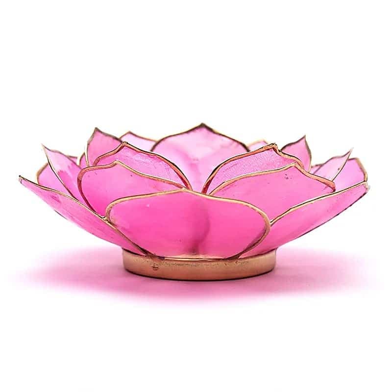 Bougeoir Pétale Lotus rose