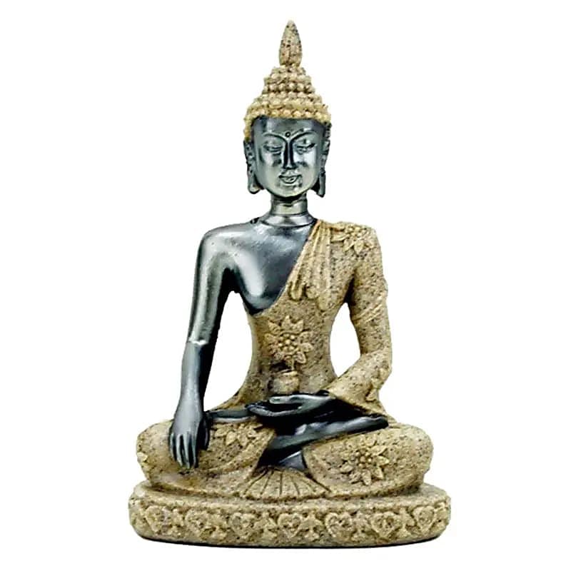Statue de Bouddha en résine avec sable