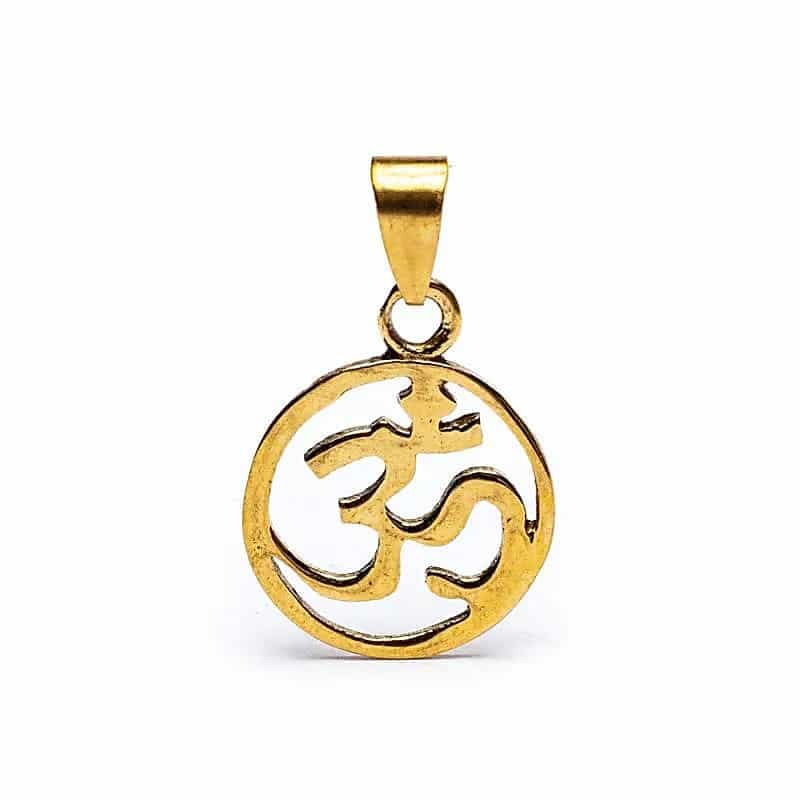 Pendentif Om en laiton couleur or