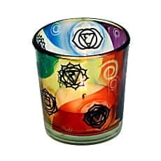 Bougeoir 7 chakras — 6×5 cm