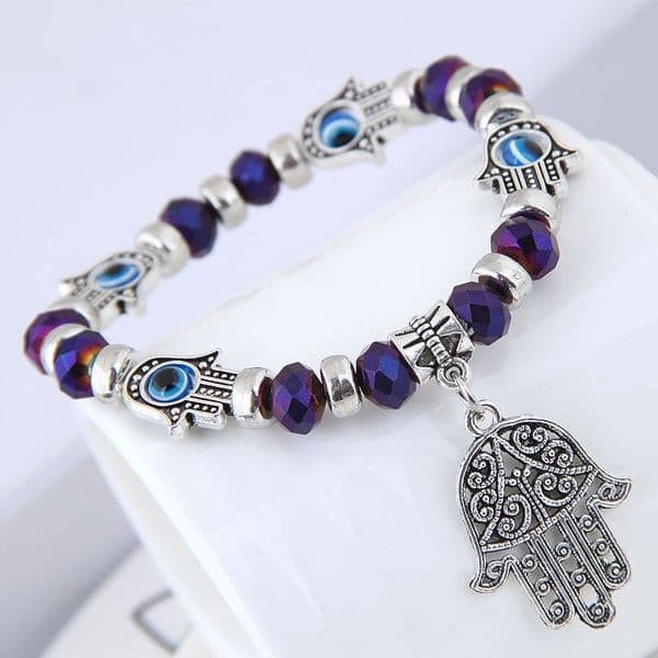 Bracelet Hamsa violet