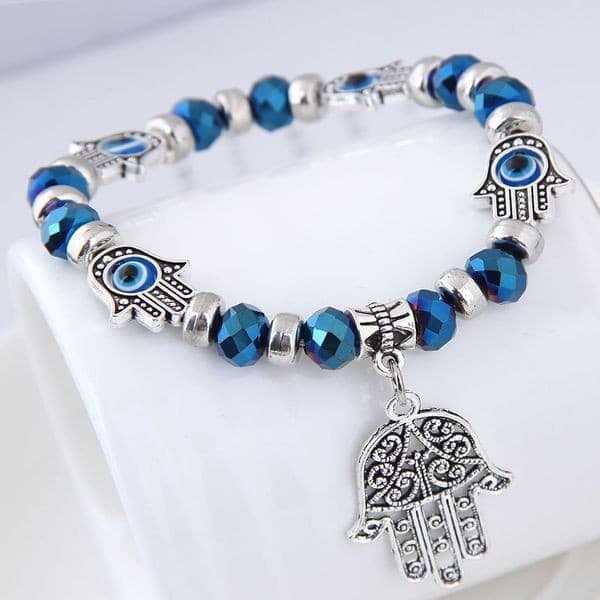 Bracelet Hamsa Bleu