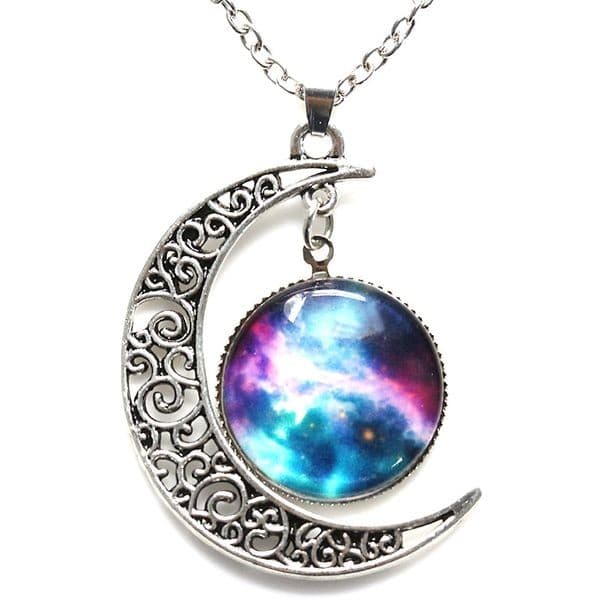 Collier cabochon lune