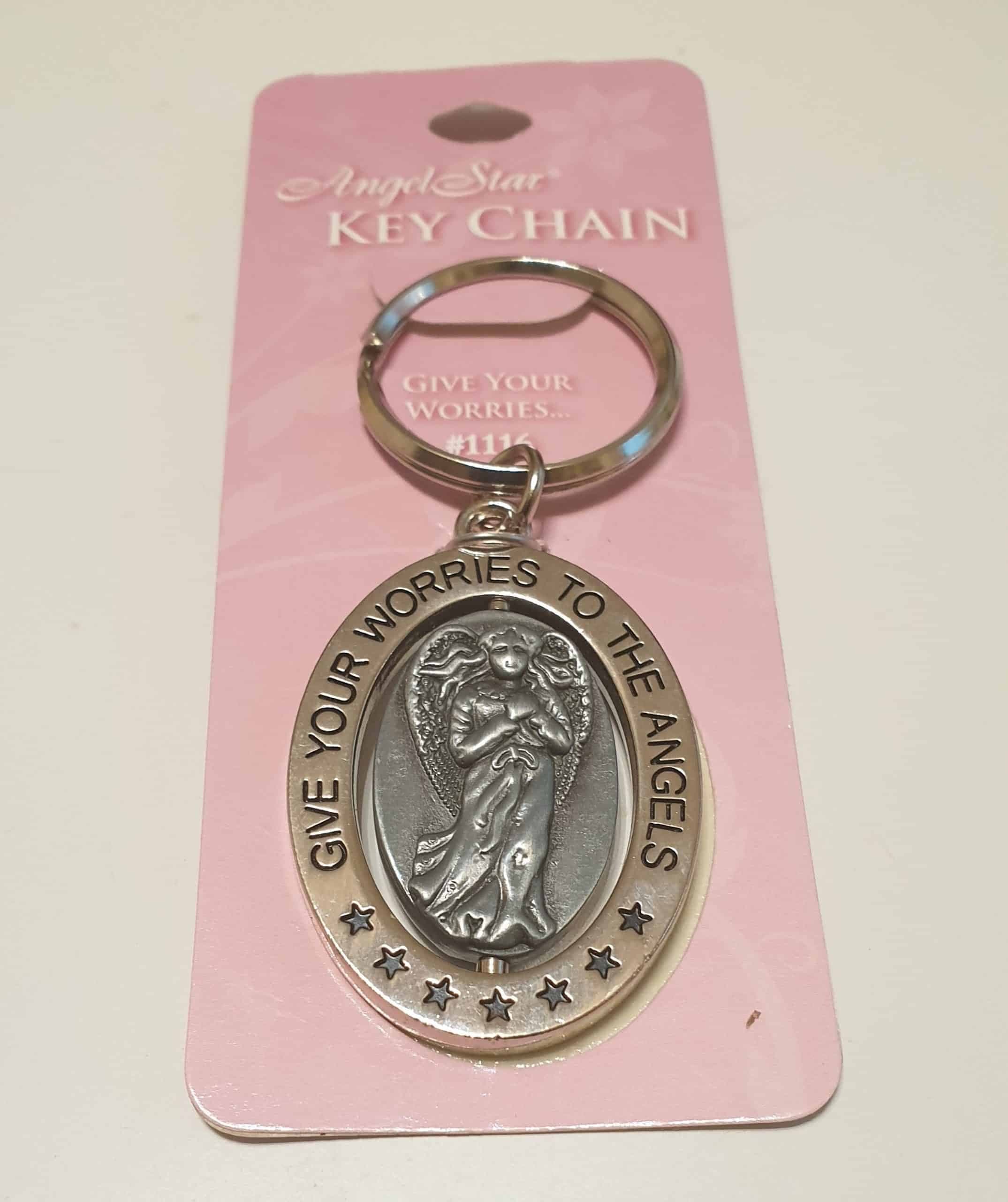 Porte clefs Donne tes soucis aux anges — 8.75 cm