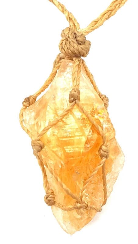 Collier Citrine Brute 4cm.