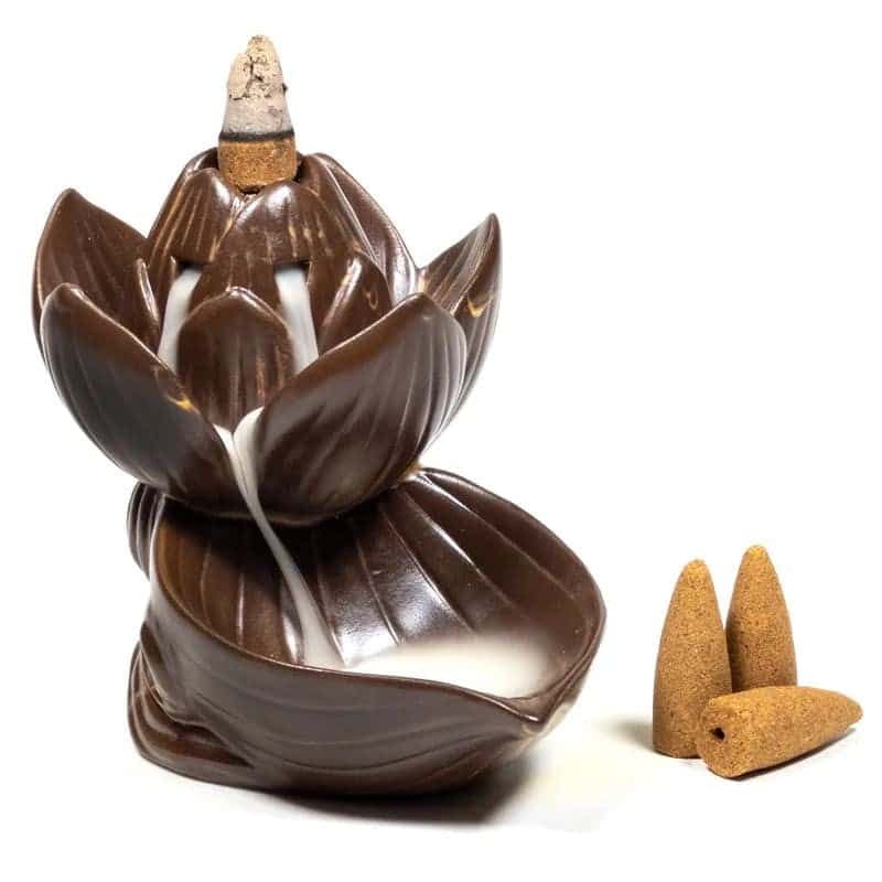 Brûleur d'encens à refoulement Lotus