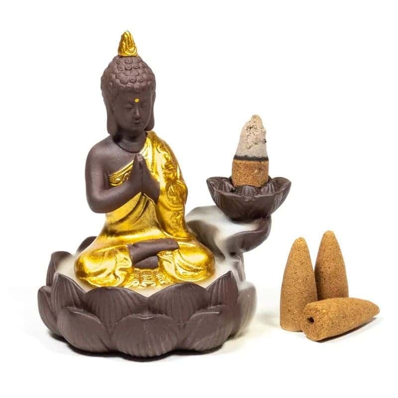 Brûleur d'encens à refoulement Bouddha