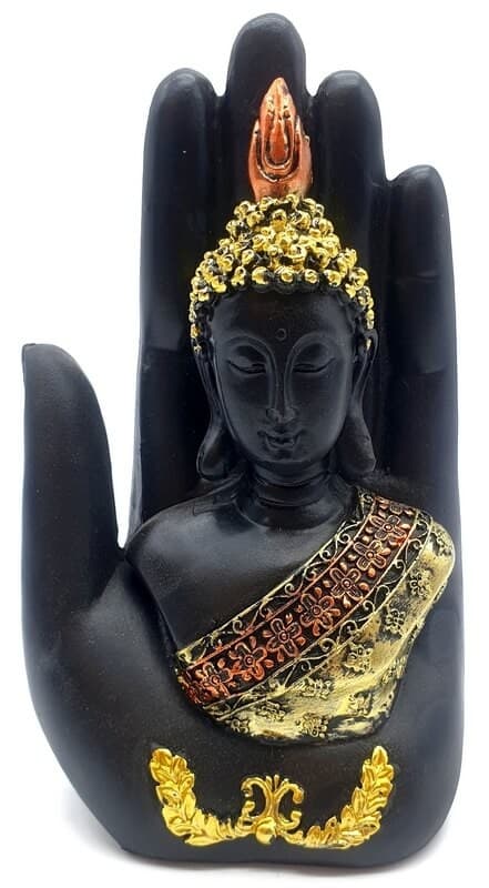 Statue Bouddha sur Main 18cm