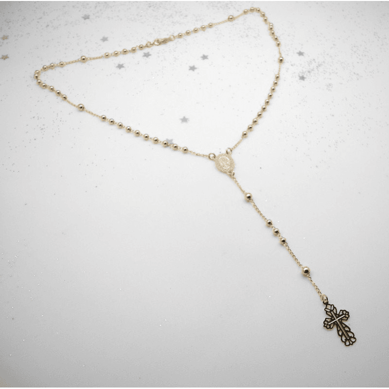 Chapelet Collier Mini Perle Bleu